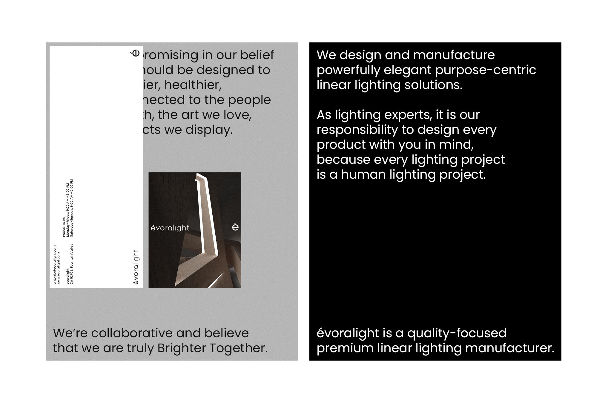 évoralight: Modern lighting solutions branding